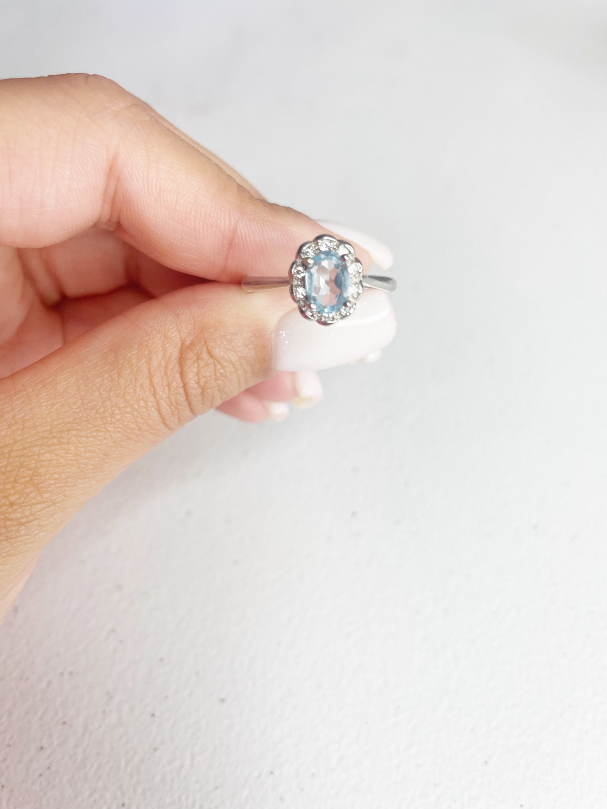 Aquamarine Sterling Silver Ring