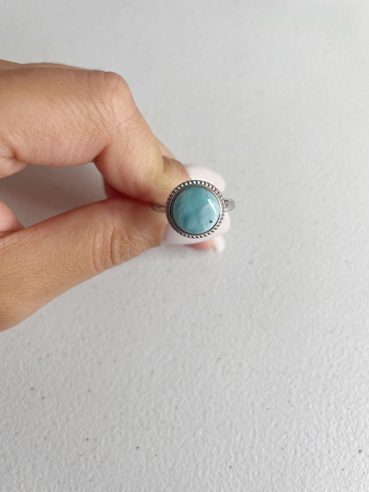 Larimar Sterling Silver Ring