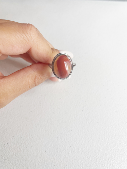 Carnelian Sterling Silver Ring