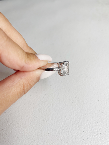 Clear Quartz Sterling Silver Ring